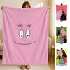 Cartoon BBarbapapa Family Throw Soft Flannel Blanket for Bed Bedroom Sofa Picnic Throw Skinfriendly Breathable Gift Cover