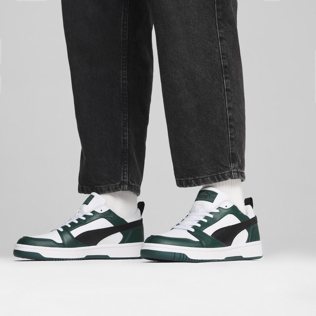 Puma Rebound V6 Low Top Skateboard Shoes Unisex Green 392328-34