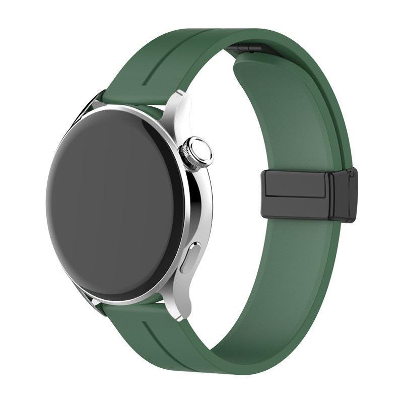 Universal Magnetic Silicone Strap for Huawei GT6 Pro, Samsung 8, Garmin, Xiaomi 20-22mm
