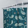 Whimsical Fish Blue Shower Curtain For Bathroom Decor With Seashell Design Home Textiles Available In Multiple Sizes At