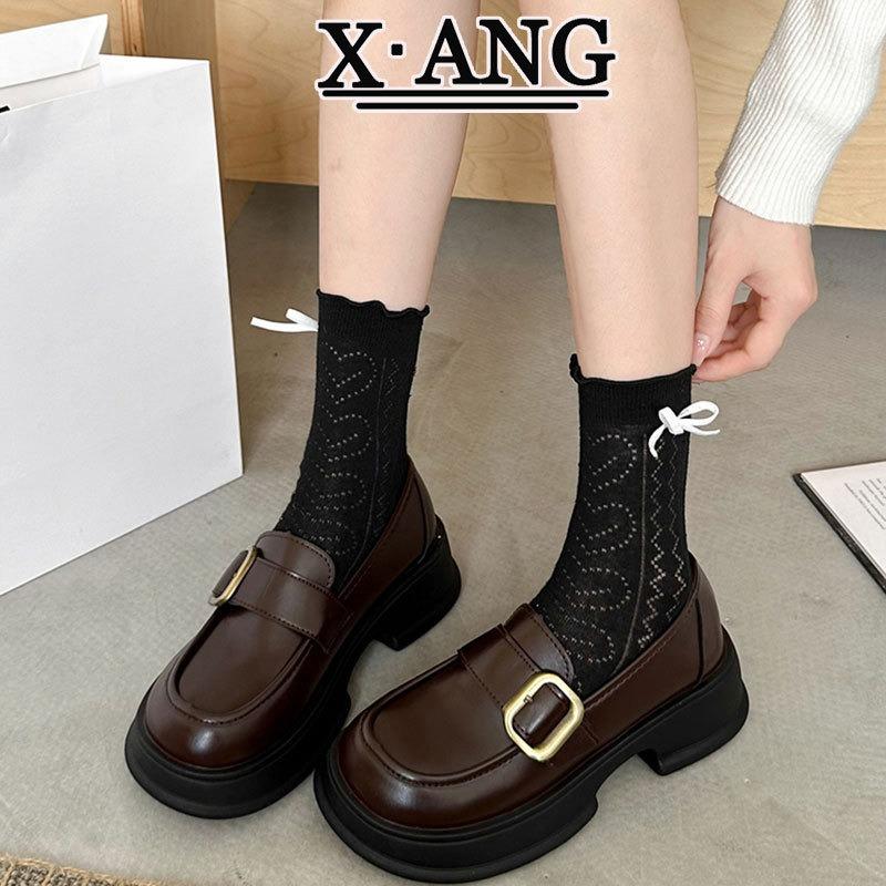 Small leather shoes college style Mary Jane women's shoes spring new leather platform single shoes