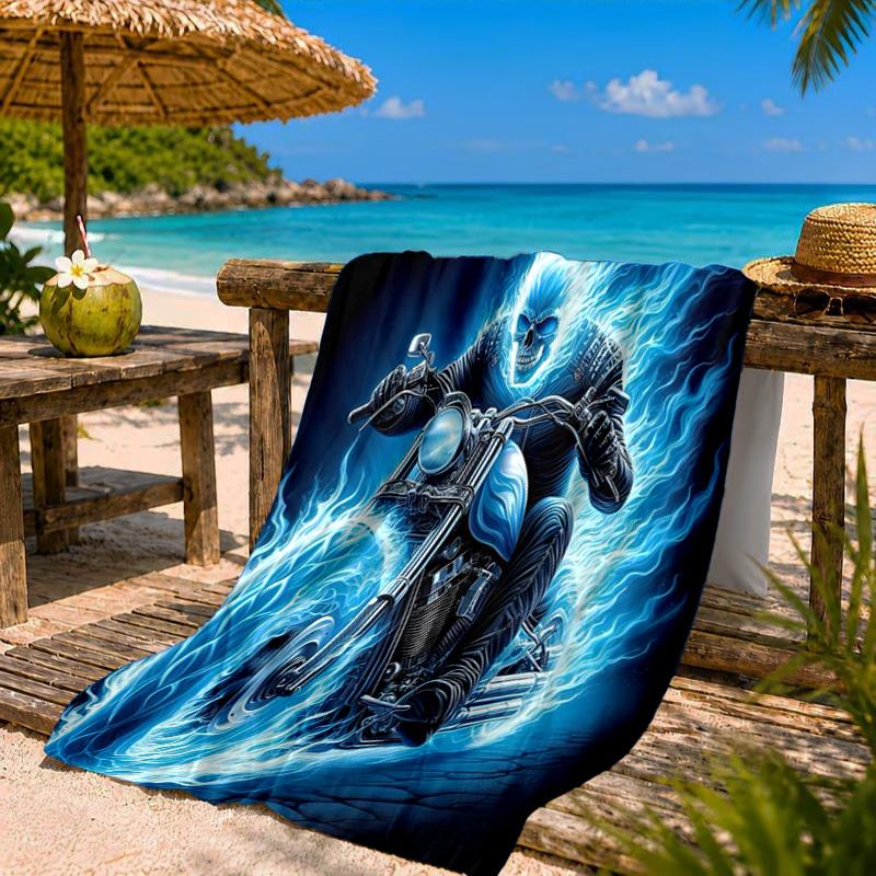 Eerie Frozen Phantom Beach Towel Microfiber Beach Towel, Lightweight and Quick-Dry, for Summer Travel, Swimming Pool Fan Birthday Gift