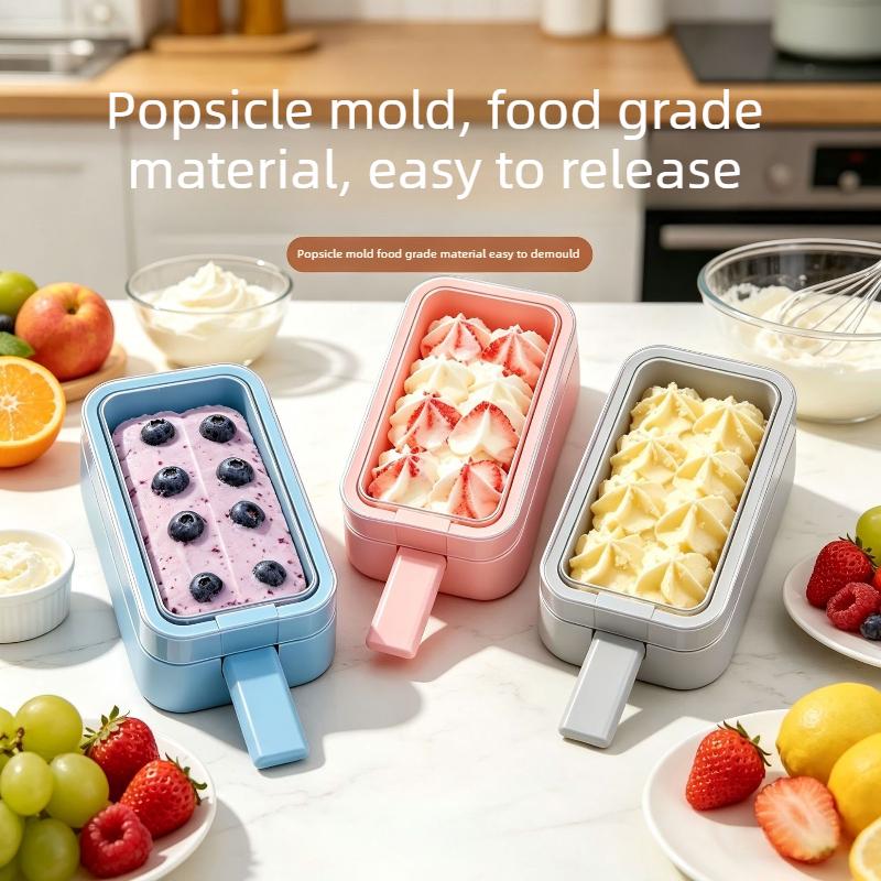 Food Grade Silicone Popsicle Molds Reusable Ice Cream Moulds Ice Lolly Maker Diy Summer Ice Bar Tool For Kids Home Kitchen
