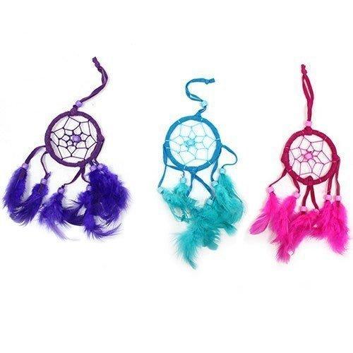 Dream Catcher Small Round Turquoise Pink Purple 6-Pack