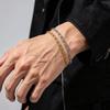 Fashion Stainless Steel Paper Clip Chain Bracelet Waterproof Adjustable Bracelets for Men Daily Wear Minimalist Punk Jewelry