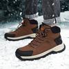 TUINANLE Winter Men Boots Fur Warm Snow Boots Men Hiking Shoes Work Ankle Booties Outdoor Men's Sneakers Footwear