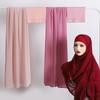 Premium Perfect Matching Color Breathable Undercap Plain Light Weight Chiffon Modal Hijab Scarf
