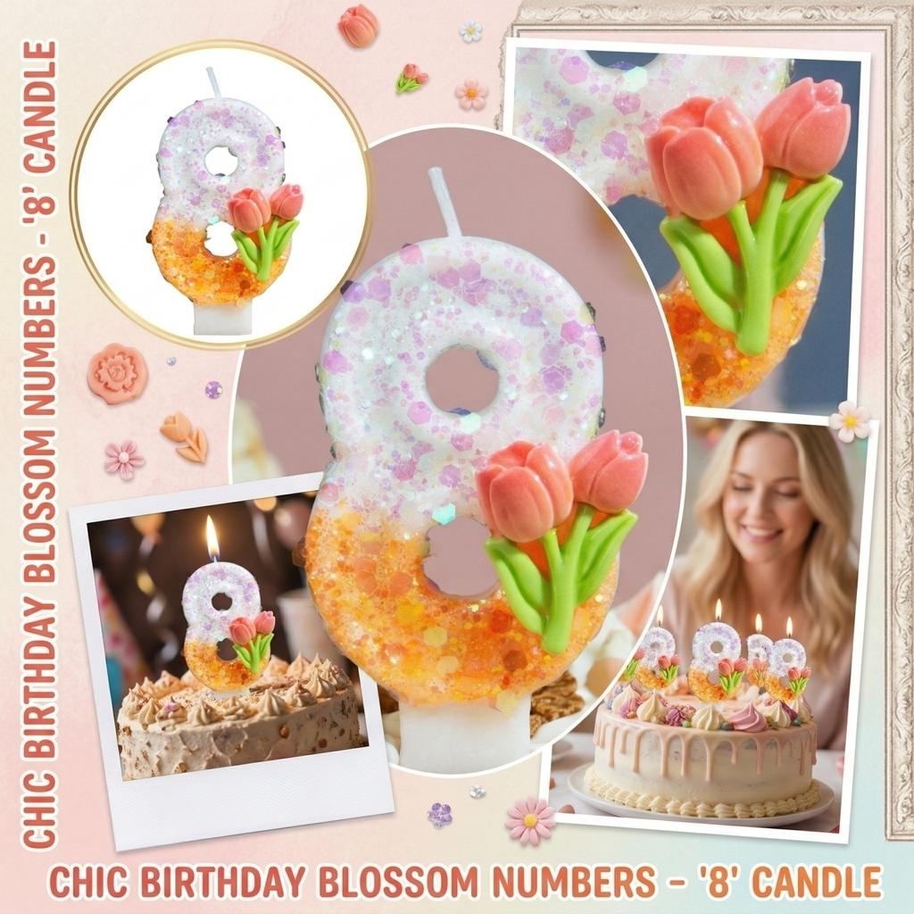 Fashion Cartoon Creative Birthday Candles Party Digital Candles