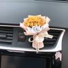 Natural Mini Rose Dried Flower Bouquet Car Air Outlet Pendant Aromatherapy Decoration Birthday Gift