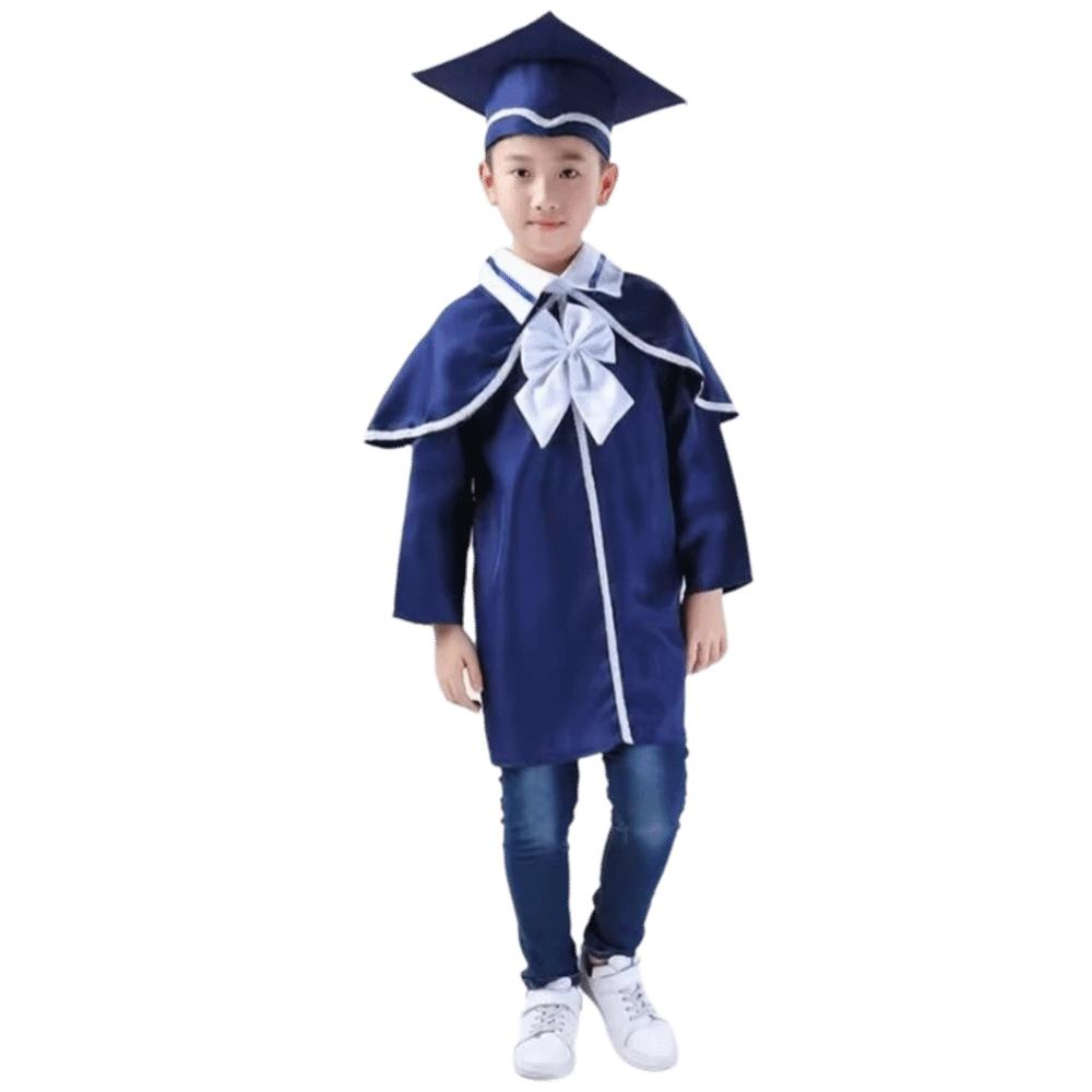 2Pcs/Set Kindergarten Children Graduation Gown With Hat Tassel Honors Graduation Kindergarten Graduation Gown Loose