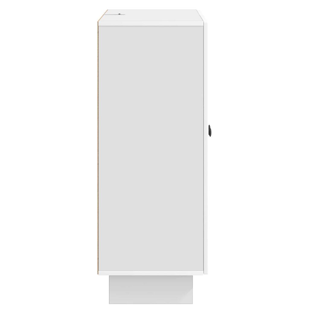 Sideboard High Gloss White 66 X 34.5 X 90 Cm Particleboard