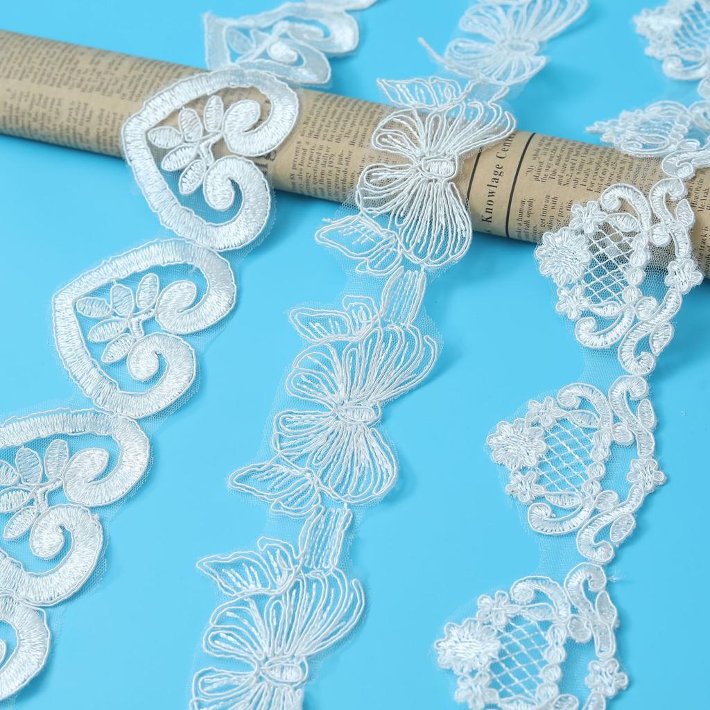 Small Barcode Car Bone Lace Children'S Clothing Hanfu Ethnic Style Embroidery Lace Clothing Accessories Lace Sequins