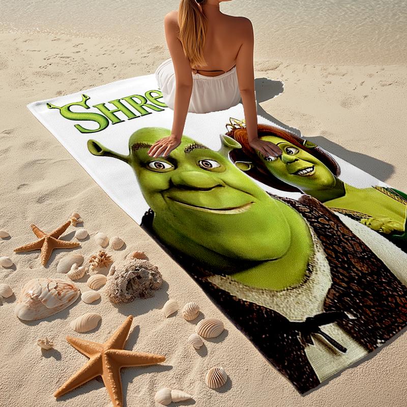 Ultra-Soft Beach Towel with Shrek Theme,Ideal for Pool - Camping, Diving - Perfect Travel Essential, Vibrant Beach Towel.