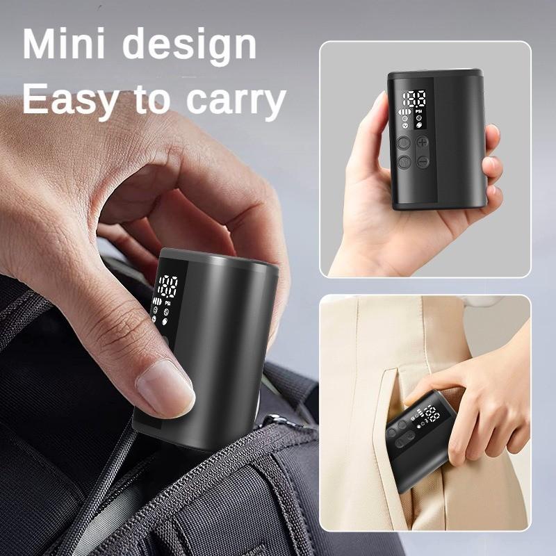 Πολυλειτουργική μίνι φορητή αντλία γενικής χρήσης με λειτουργία φωτισμού, ηλεκτρική αντλία φουσκώματος, νέα 90*63*40mm