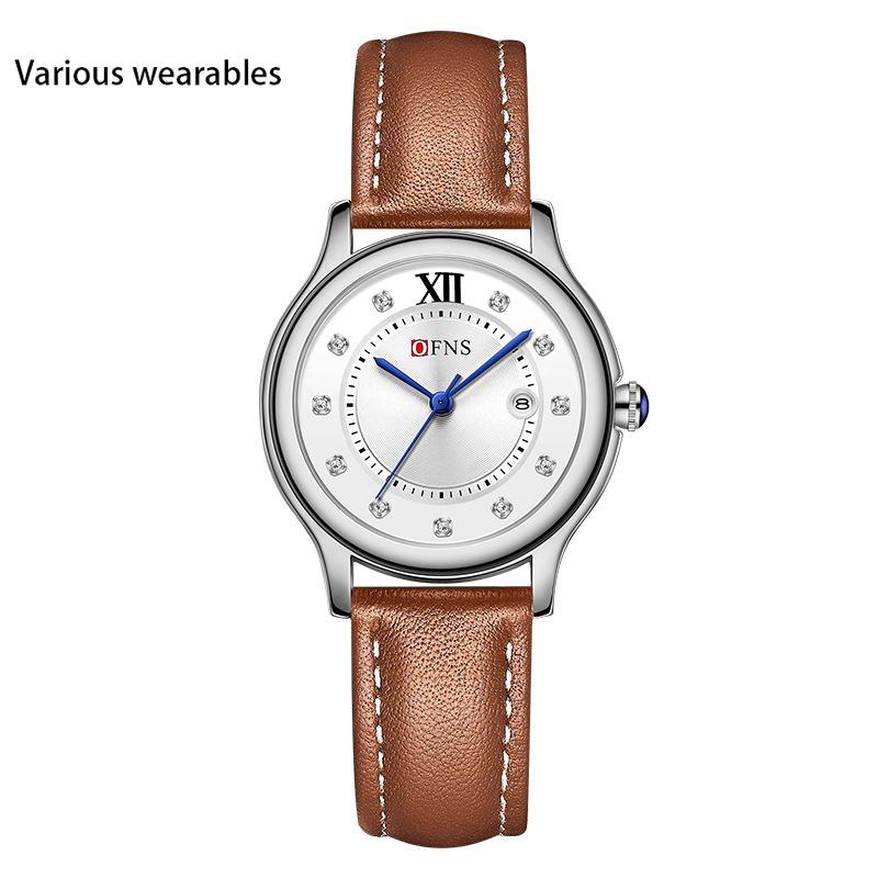 

Кварцевые часы, персонализированные и модные женские легкие роскошные элегантные повседневные водонепроницаемые часы с календарем