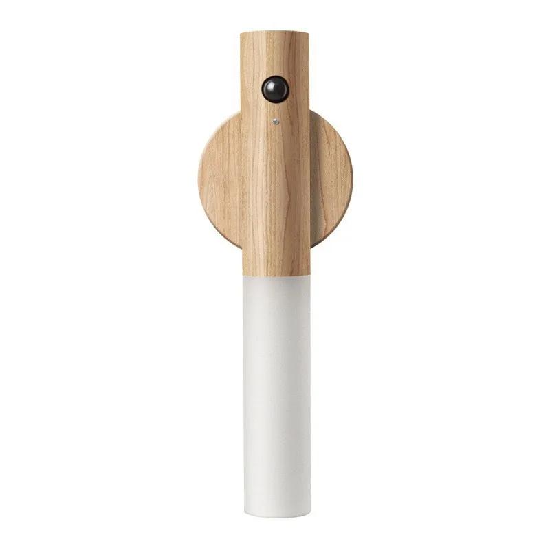 LED Wooden Magnetic Suction Lamp Charging Night Light Staircase Corridor Bedroom Atmosphere Human Body Sensing Light