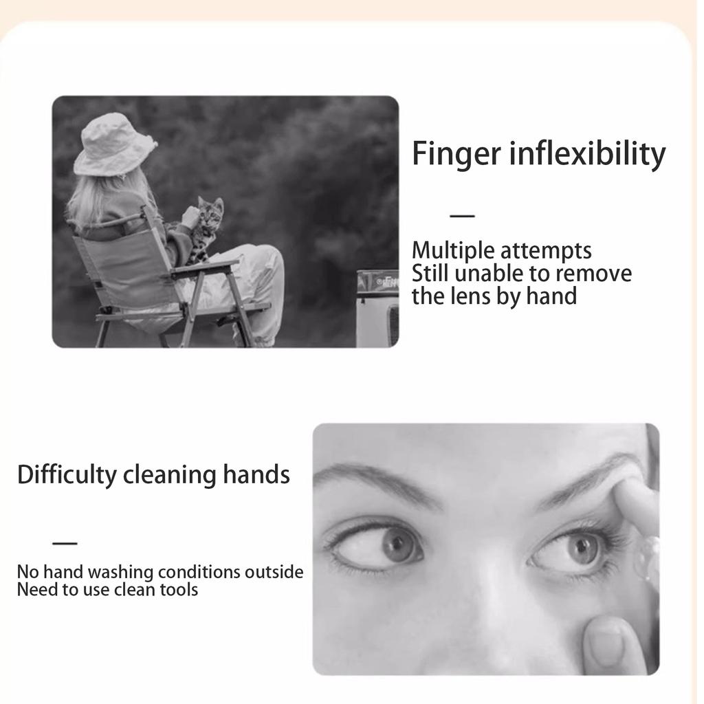 Convenient Contact Lens Helper Tool For Effortlessly Application And Removal For Beginners And Limited Lens Users