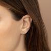 925 Silbernadel Exquisite Weiße Zirkon Steckerohrringe für Damen Geometrische Lange Kette Quaste Ohrringe Luxuriöser Schmuck