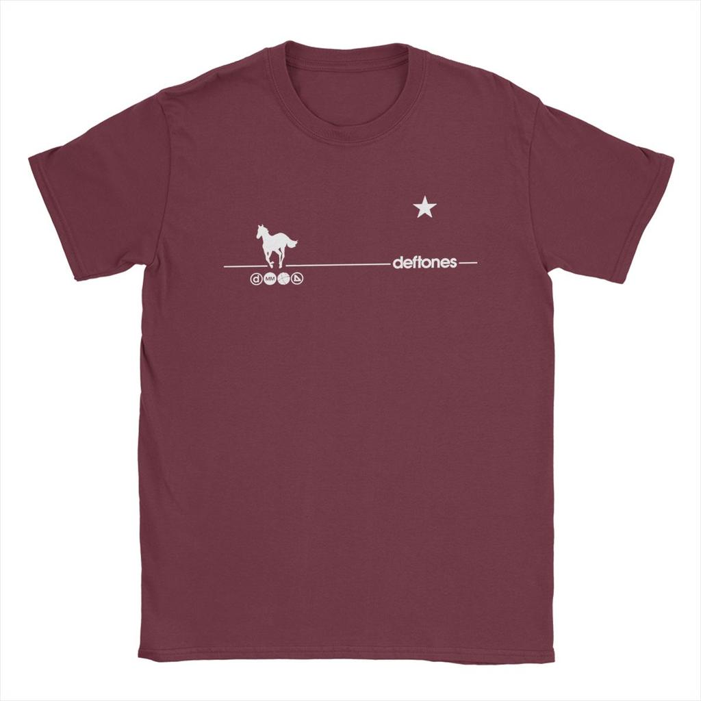 Deftones Rock Ohms White Pony Antrekk Skjorter Menn Kvinner metall Casual Bomull Klassiske T-skjorter