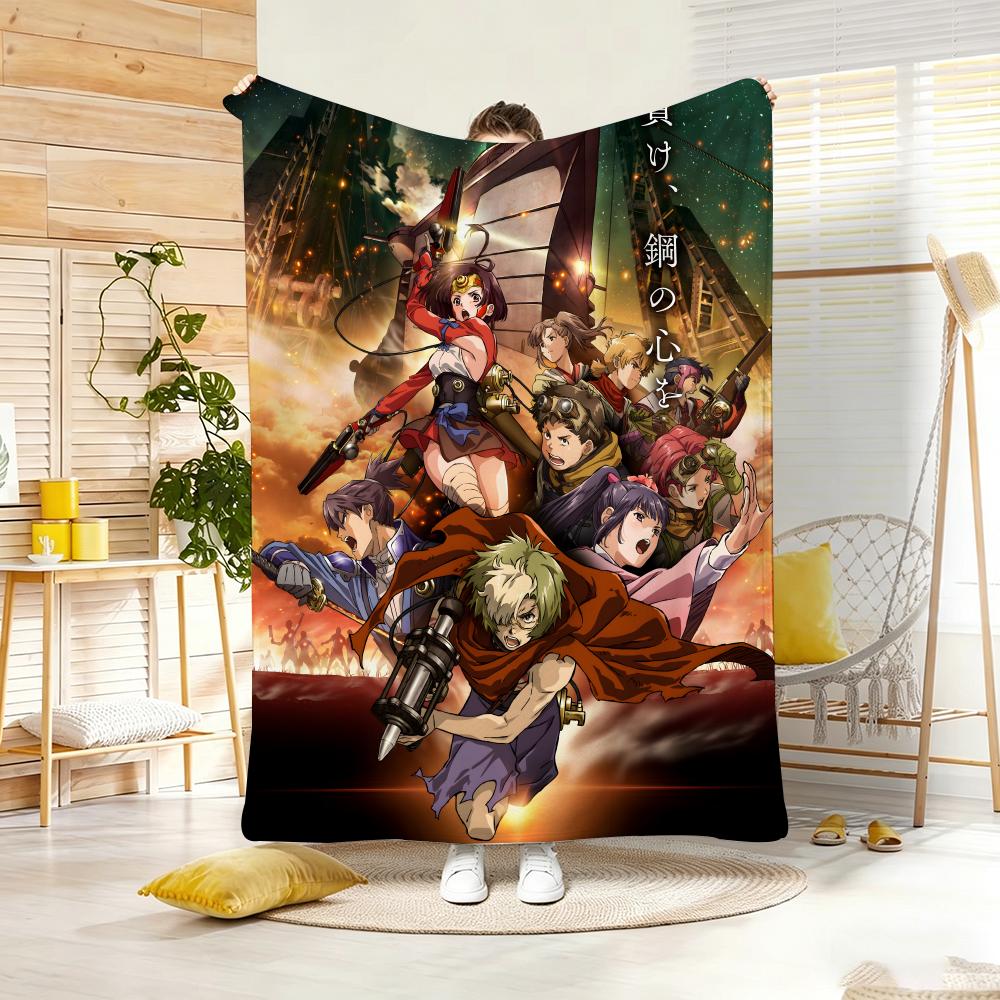 Anime K-KabaneriA of the IronA Fortress Throw Soft Warm Throw Blanket for Bedroom Living Room Bed Travel Camping Picnic Gift