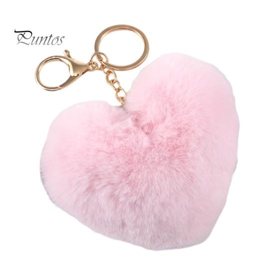 

Плюшевый брелок с сердцем любви, мягкий, пушистый, легкий, для девочек, автомобильный брелок для ключей, сумка, украшение для рюкзака, кулон, подарок на день рождения розовый