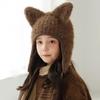 New Winter Kids Knitted Hat Warm Beanie Cap with Cat Ears Cartoon Child Bonnet Hats For Girls Boys