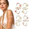 Gold Drahtumwickelt Drahtumwickelt Armreif Verstellbar Floral Armband Neuer Statement Armschmuck Damen
