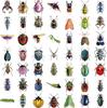 PET Transparent Insect Realistic Nature Decals for DIY Water Phone Laptops 50-Pack Stickers, Waterproof, Scrapbooks, Crafts, Albums, Journals,