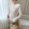 Women's Soft Cashmere Knit Saddle Shoulder Shirt - Versatile & Comfortable for Autumn/Winter