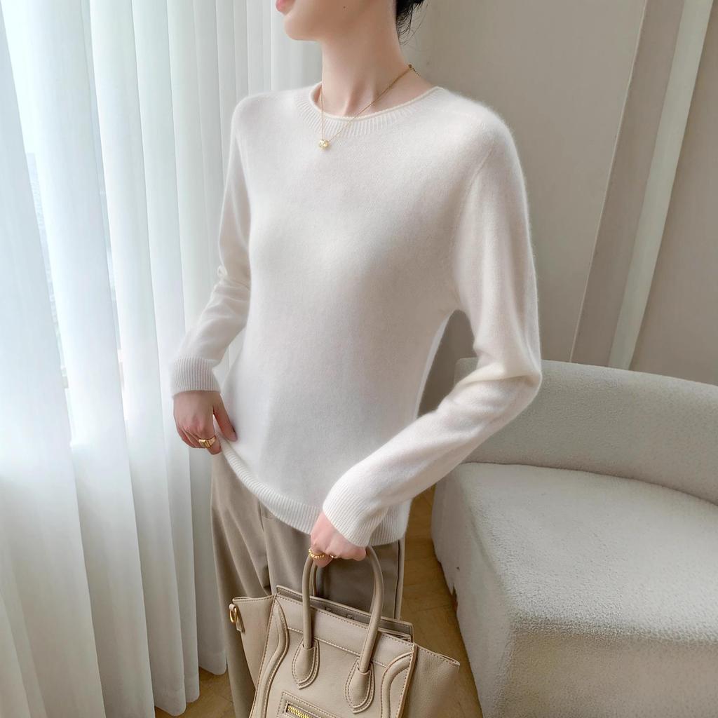 Women's Soft Cashmere Knit Saddle Shoulder Shirt - Versatile & Comfortable for Autumn/Winter