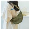 Casual Minimalist Crescent Zipper Shoulder Bag, All-Match Versatile Handbag For Daily Use, Sports Bag