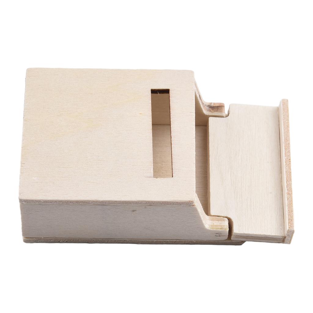 Miniature Blank Mail Box House Miniature Wooden Flip Mailbox Model Mini Mail Box For DIY Projects Wooden Miniature Scene Access