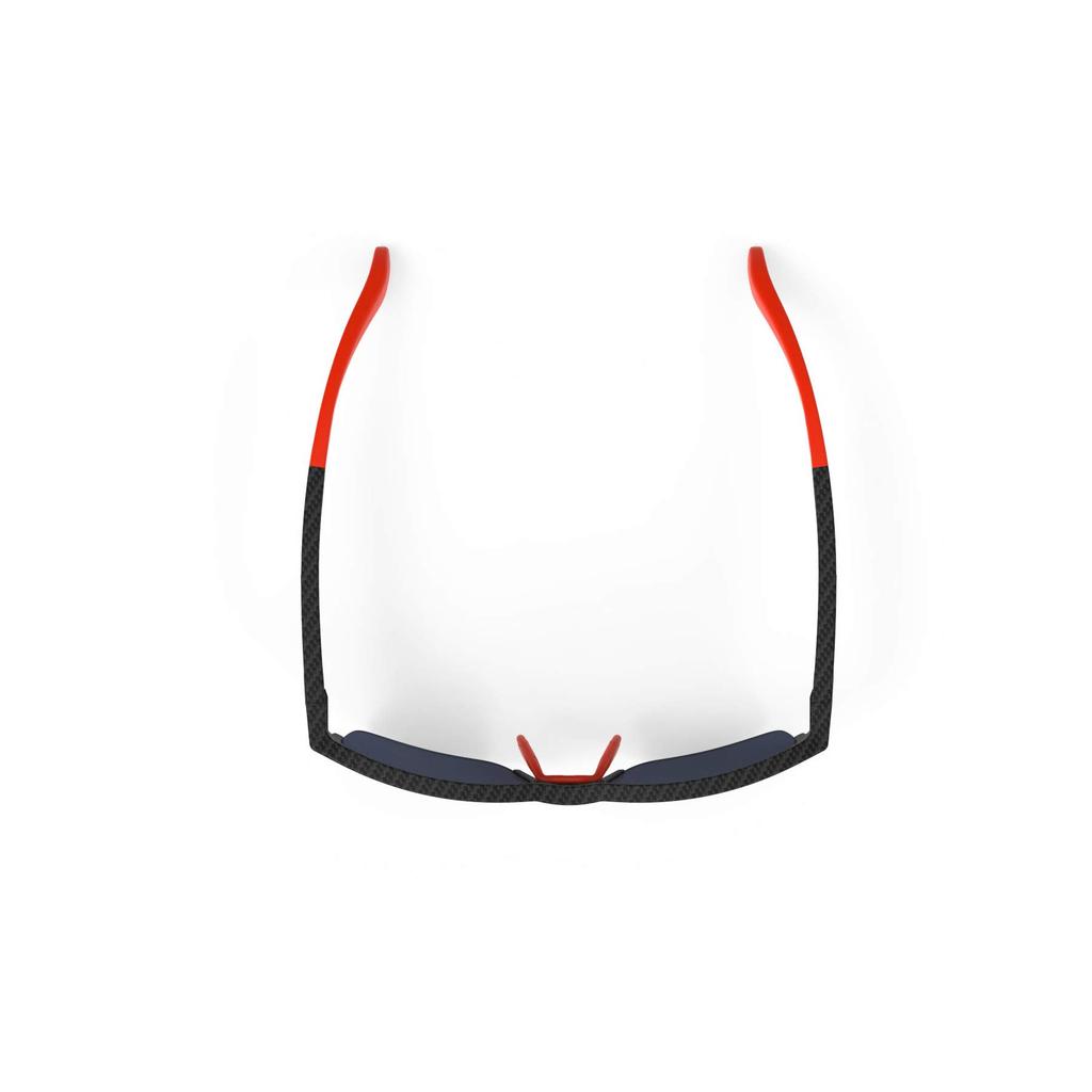 RUDY PROJECT Fashion Sunglasses with UV Unisex Sporty Casual Style for and Road Half Rim SPINAIR 58 Carbon Frame with Polar 3FX HDR Multi Laser Red