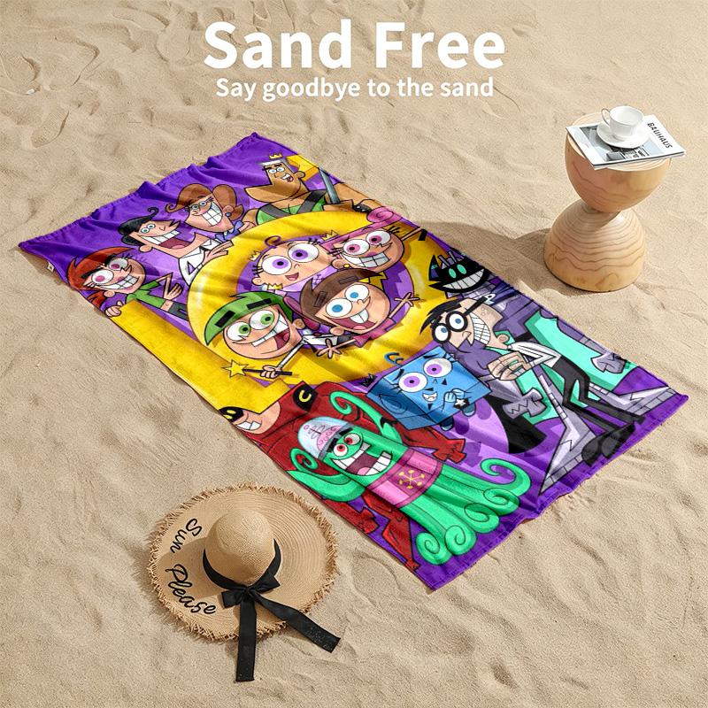 Fairy Oddparents Beach Towels Also Serve As Bath Towels Summer Essential a Musthave for the Outdoors the Beach and the Pool