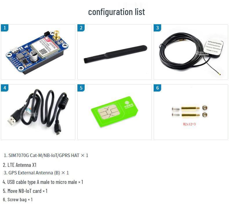 Raspberry Pi Expansion Board with SIM7070G: NB-IoT/Cat-M/GPRS/GNSS, Global Compatibility