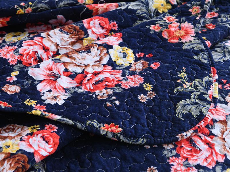 European Style Pure Cotton Twill Bedspread Set - Includes Air Conditioning Quilt and Quilted Bed Sheet