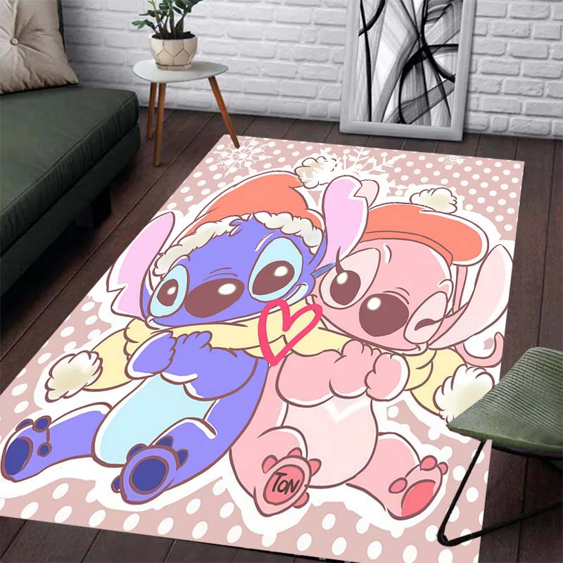 Tappeto con Fantasia Stitch Carino - Antiscivolo per Cucina, Tappeto da Esterno, Decorazione per Casa e Camera da Letto, Regalo di Compleanno