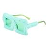 Oversized Sunglasses For Birthday Girl Modern Shades Lens Hip Hop Lightweight Furry Frame Plush Colored Lens