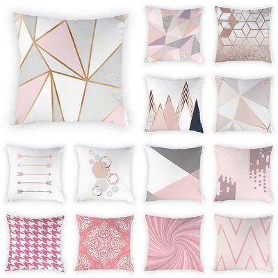 45 * 45cm Minimalist Geometric Line Printed Pattern Cushion Cover for Home Living Room Sofa Decoration Waist  Pillowcase