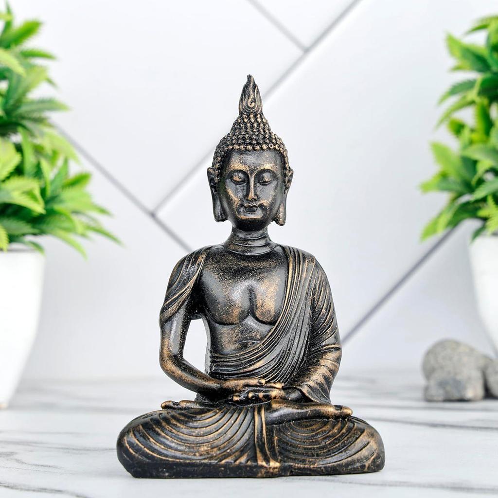 New Sitting Meditating Buddha Statue Showpiece Idol Home Decor Items for Living Room and Gifts