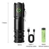 40W High Power 3 LED Mini LED Flashlight  Portable EDC Torch TYPE-C Rechargeable IP68 Camping Lantern with Tail Magnet