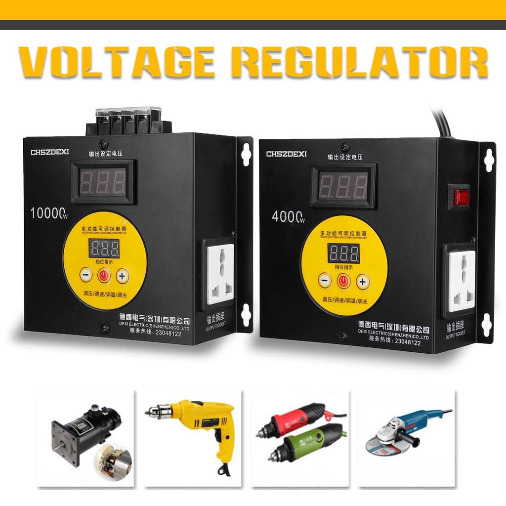 Regulador de Voltaje 2500W 220V AC Compacto Controlador de Velocidad Variable Controlador de Voltaje Portátil Atenuador Ajustable de Voltaje