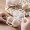 1pc Portable Egg Carrier Box, Plastic Egg Holder with 2 Compartments, Kitchen Fridge Safe Egg Storage Container, Shockproof Egg Organizer Case