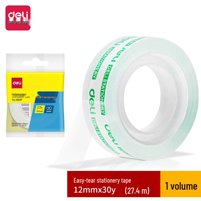 Transparent High Viscosity Easy Tear Adhesive Tape - 8mm, 12mm, 18mm Rolls for Student Stationery and Crafts