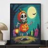 Halloween 5D Pumpkin Skeleton Diamond Full Diamond Art Painting Kit Diamond Painting Home Decor DIY Crafts Wall Art For Room Decor