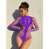 Sex Clothes New One-piece Hollow Tight-fitting Perspective Long-sleeved Mesh Clothes