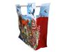 Bag With Wooden Handle Village Life Fabric Shopping Bag