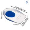 2 Pairs Silicone Half Heel Pad Transparent Insole Half Pad Increased Shoe Mat