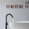 Bathroom Faucet Matte Black Bathtub Shower Faucet Round Floor Stand Mixer Single  Handle Hot Cold Water Tap Bagnolux
