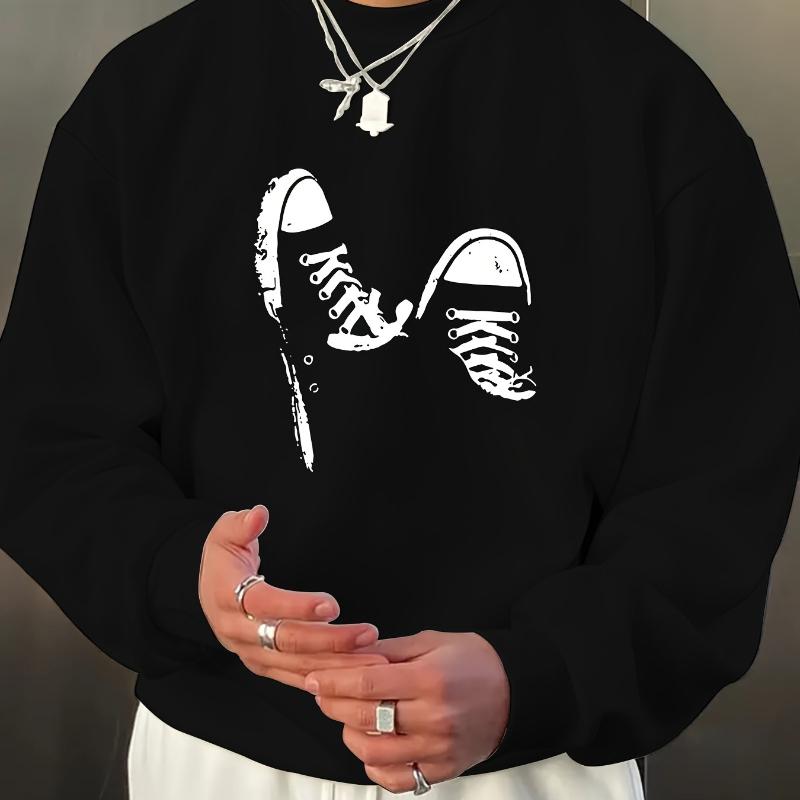 

Great for Business Trips & Sports, Men s Crew Neck Sweatshirt XXL чёрный